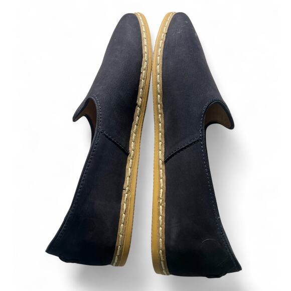 NEW CHARIX | US 11.5 | Men's Classic Handmade Navy Nubuck Slip-On Comfort Loafer - Picture 2 of 5